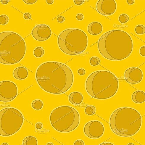 Cheese with holes seamless pattern cover image.