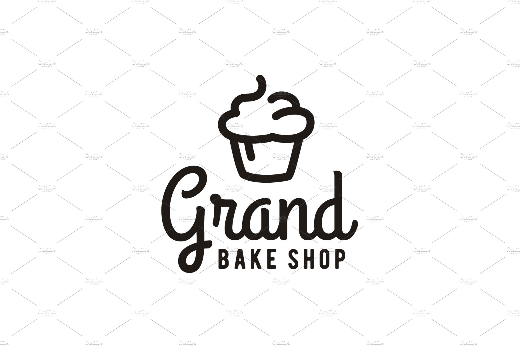 Simple Cupcake Bakery Bake Shop Logo cover image.