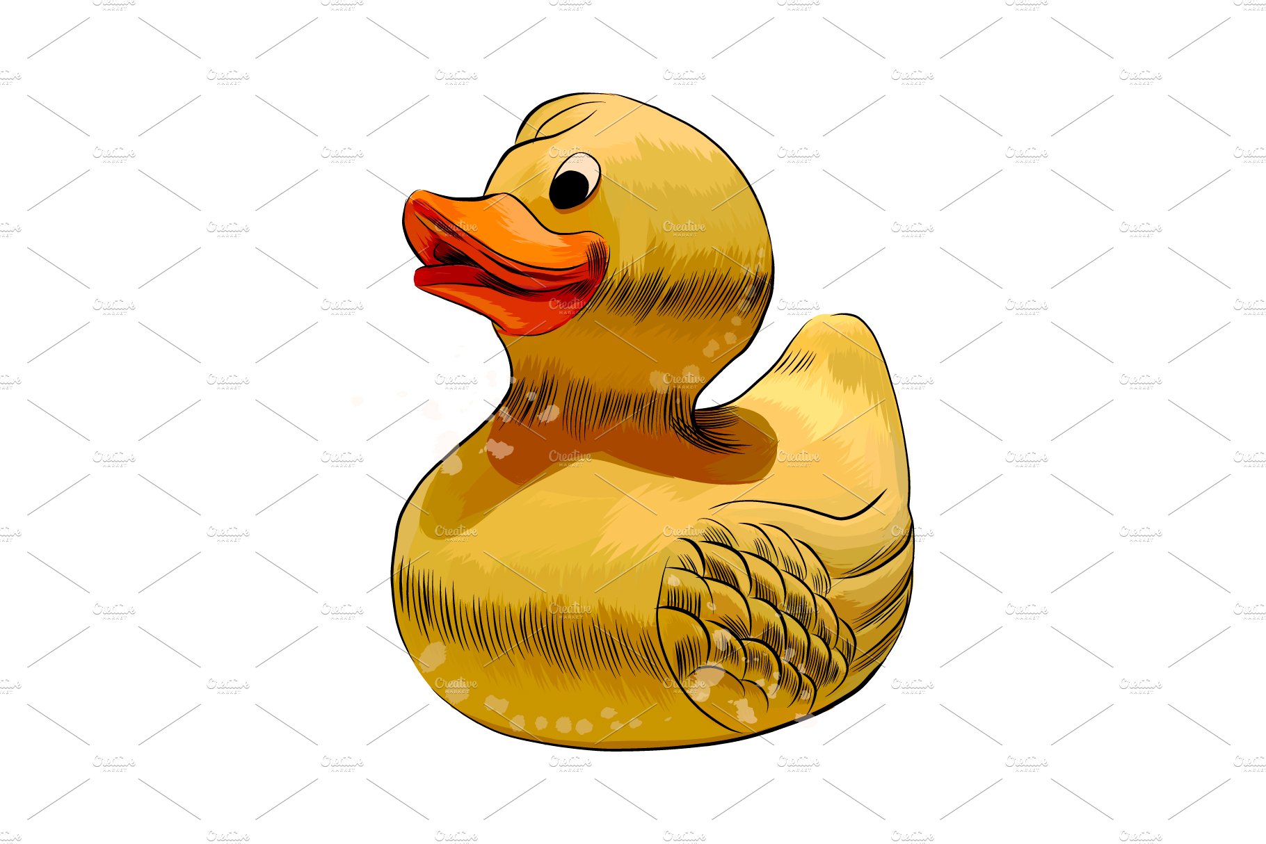 Duck toy. Inflatable rubber duck cover image.