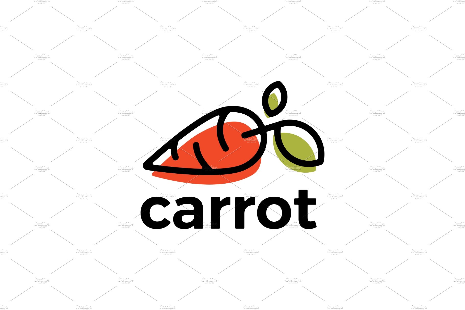 carrot logo vector icon illustration cover image.