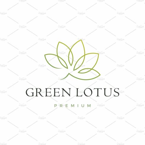lotus leaf logo vector icon cover image.