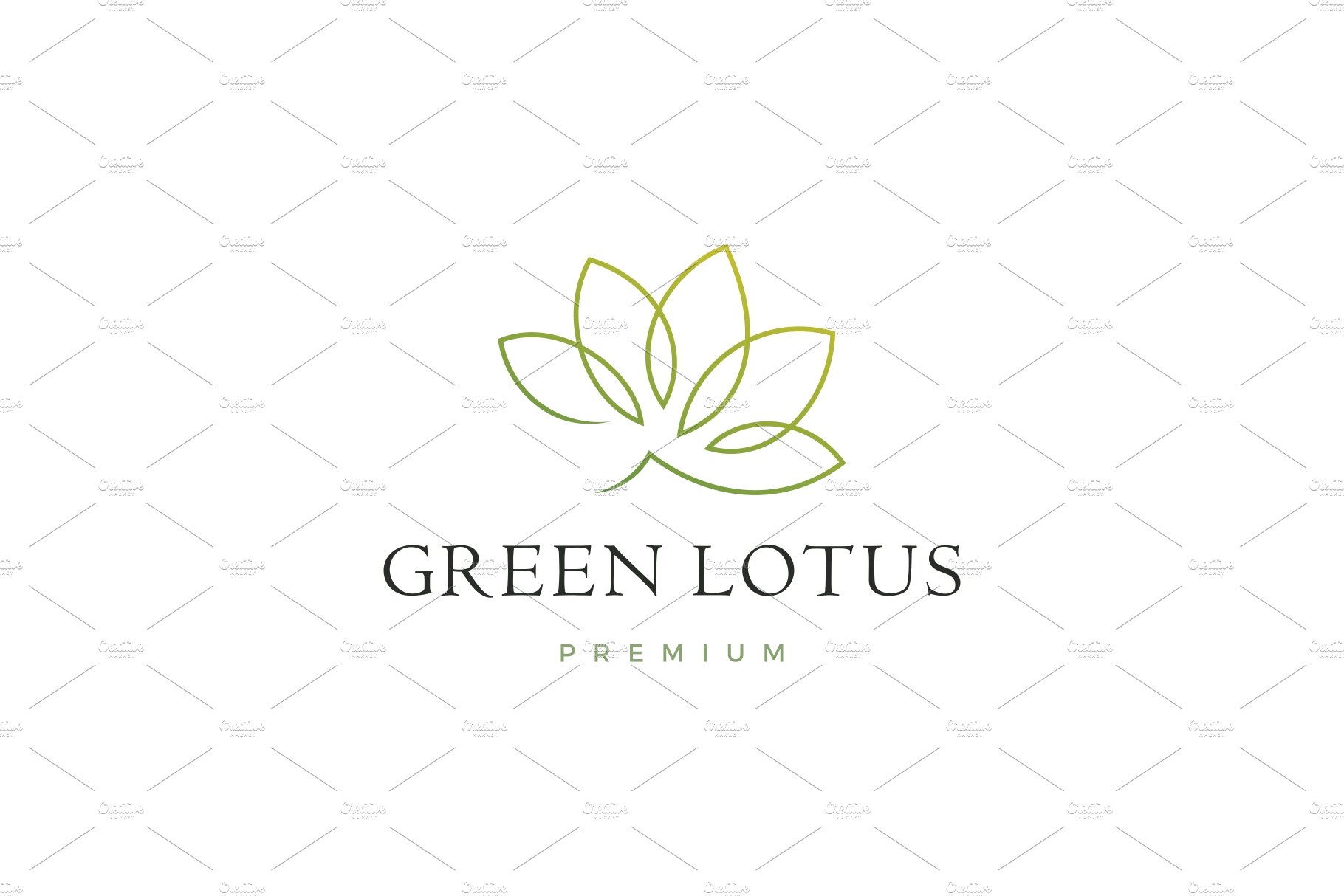 lotus leaf logo vector icon cover image.