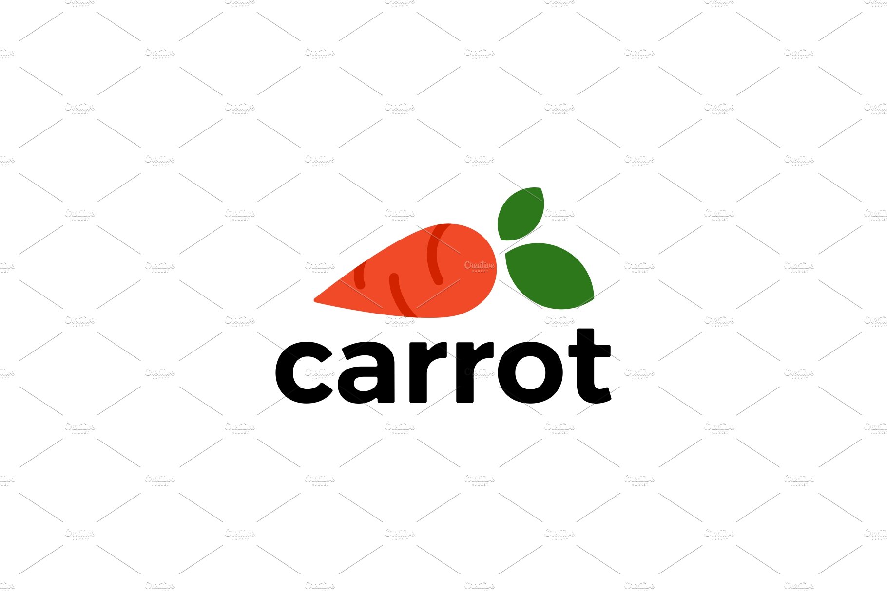 carrot logo vector icon illustration cover image.