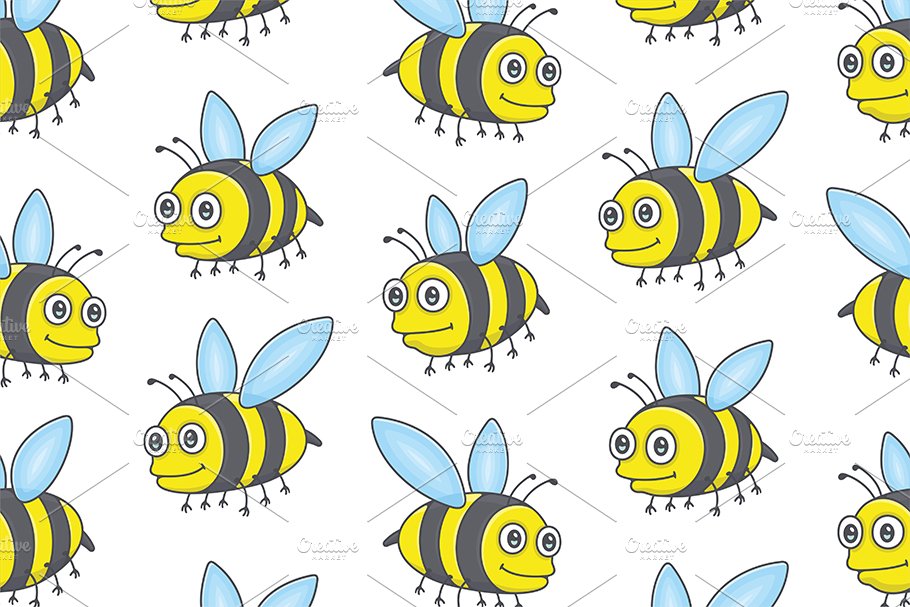 Set of Bees and Pattern cover image.