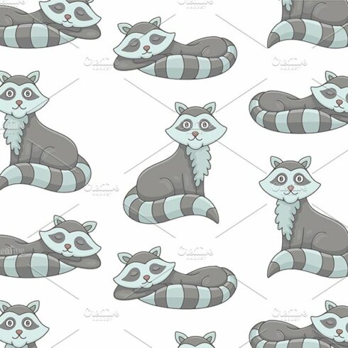 Set of Raccoons and Pattern cover image.