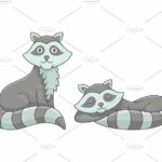 Set of Cartoon Raccoons 02. T-Shirt. – MasterBundles