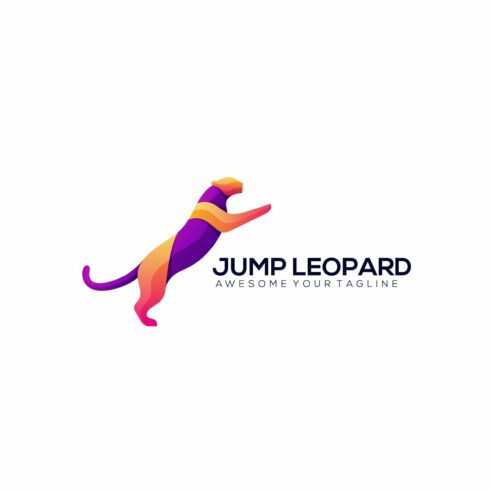 Colorful leopard logo design vector cover image.