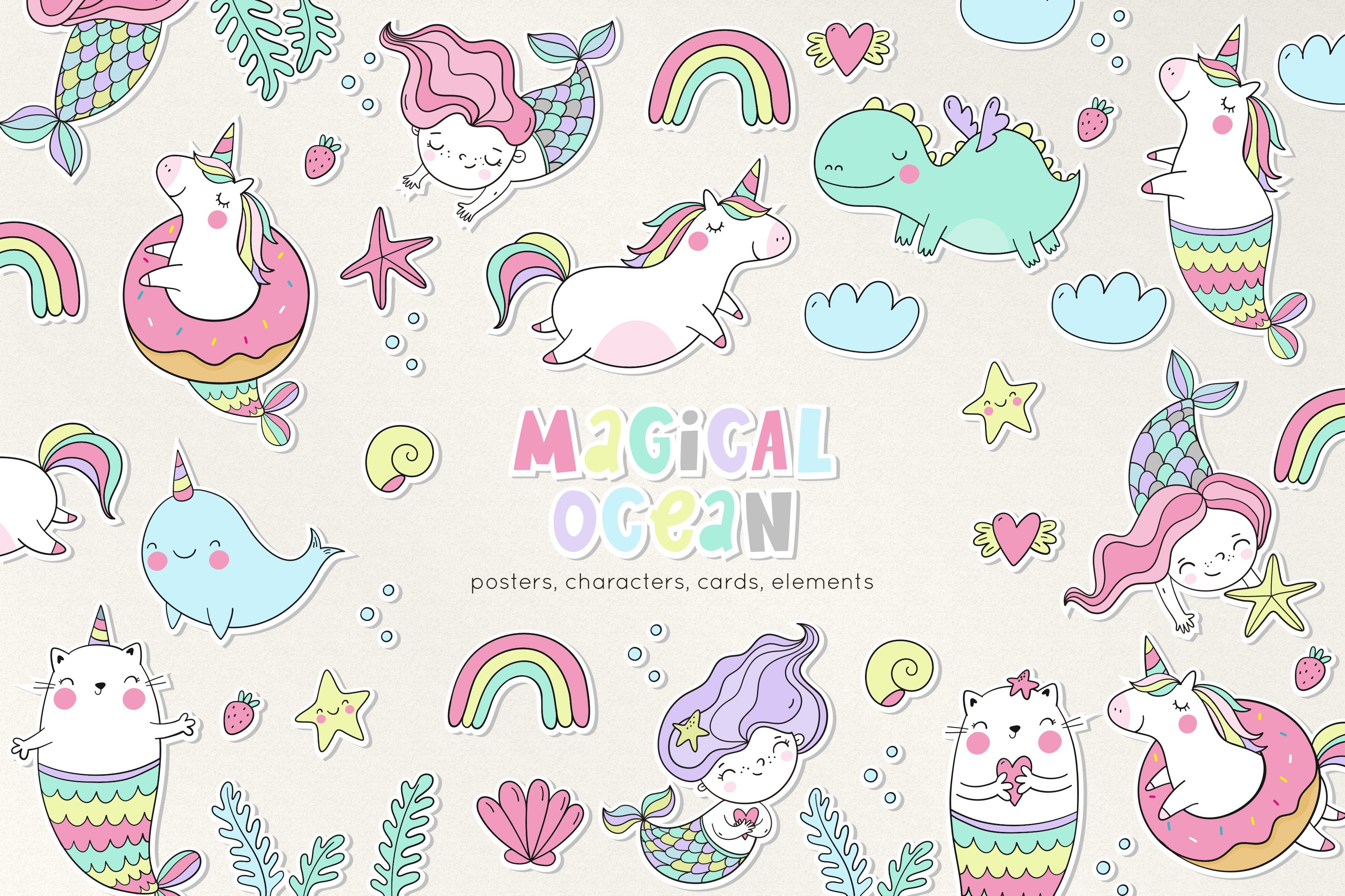 Unicorns, Mermaids Prints & Patterns cover image.
