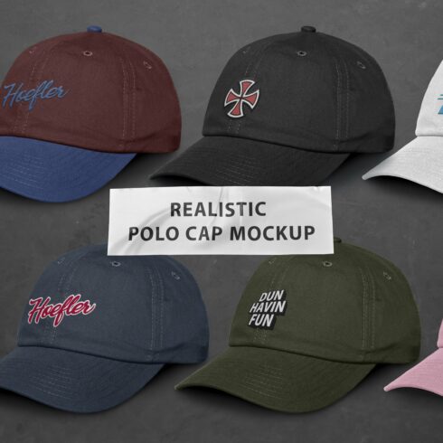 Realistic Polo Cap Mockup cover image.