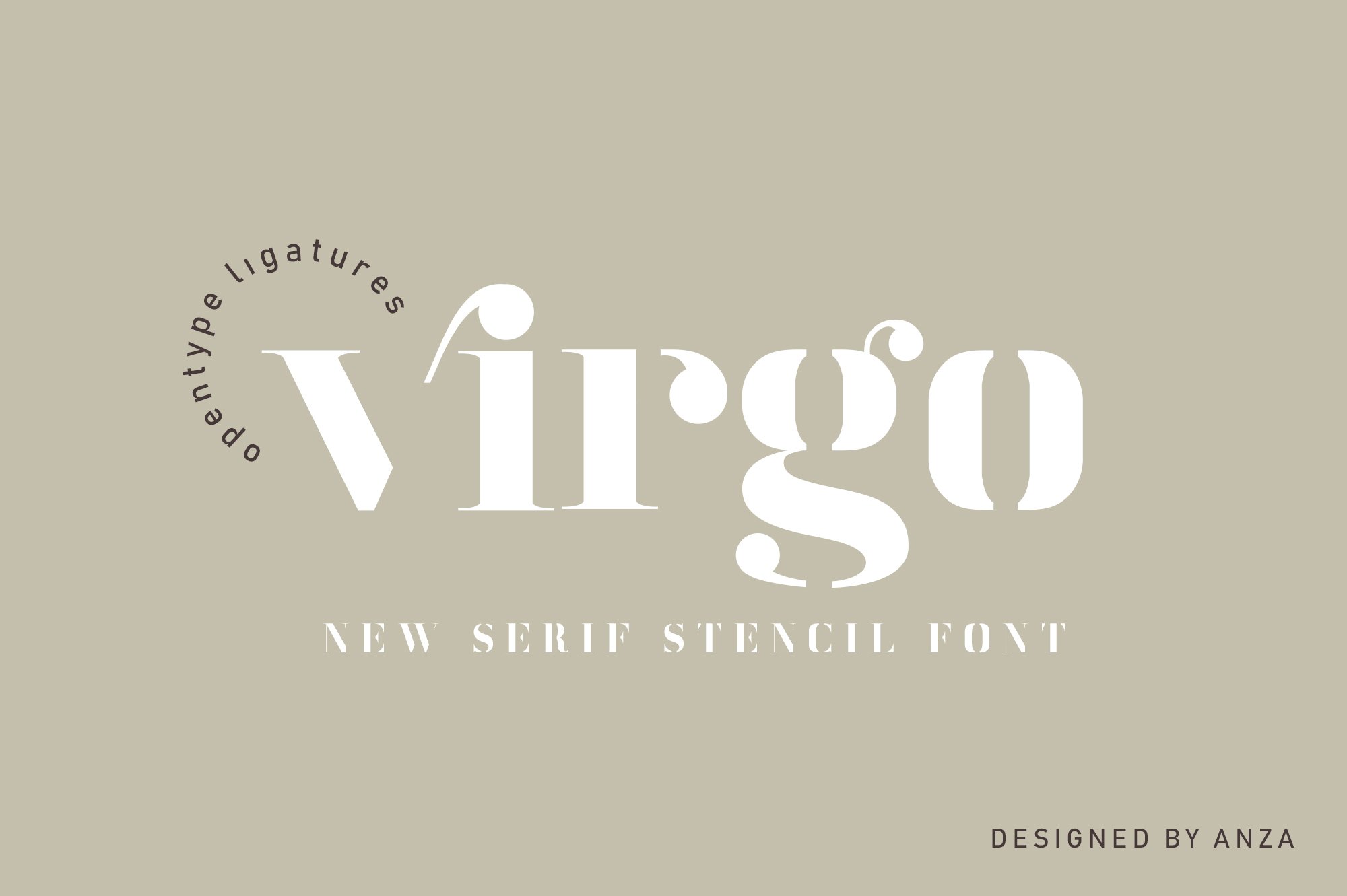 Virgo - New Serif Stencil Font cover image.