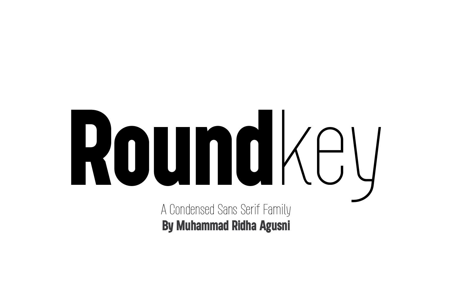 Rounkey Condensed Sans Serif Family cover image.