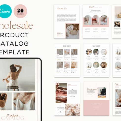 Wholesale Product Catalog for Canva cover image.