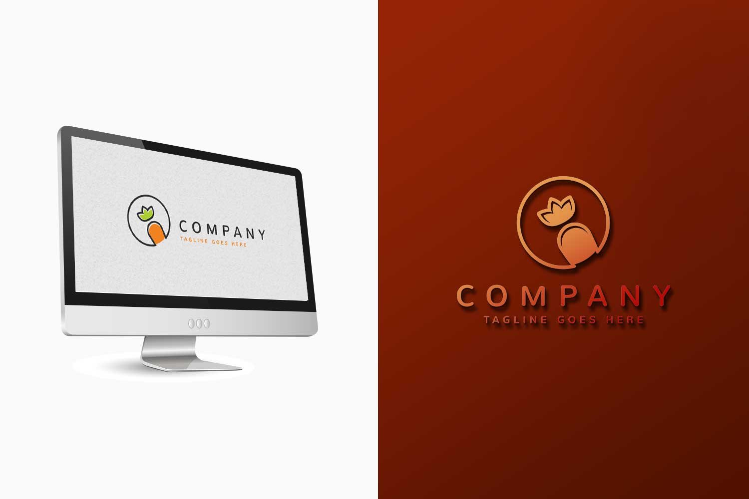 Carrot Logo Template preview image.