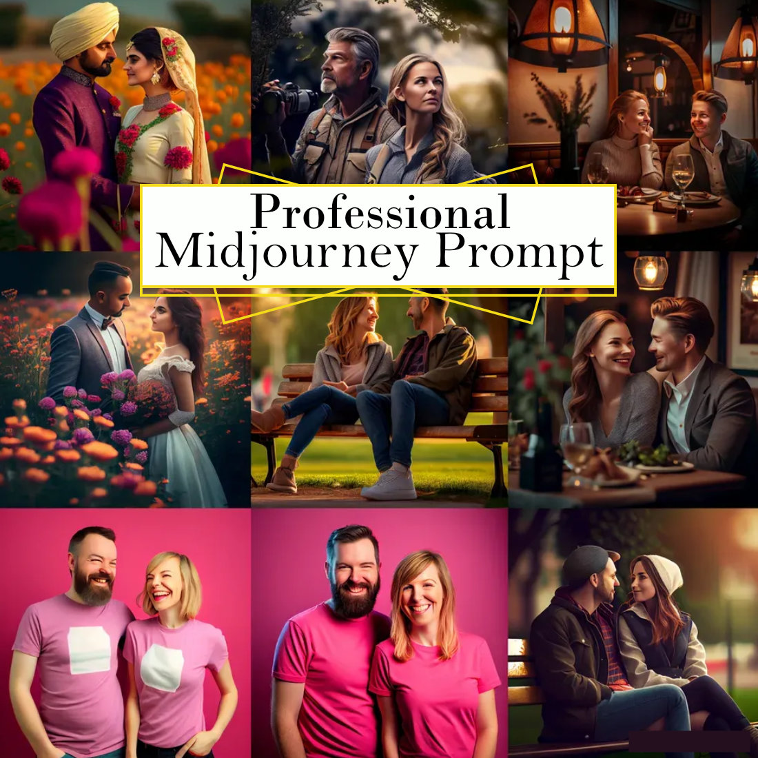 Romantic Prince And Princess Couples Midjourney Prompt