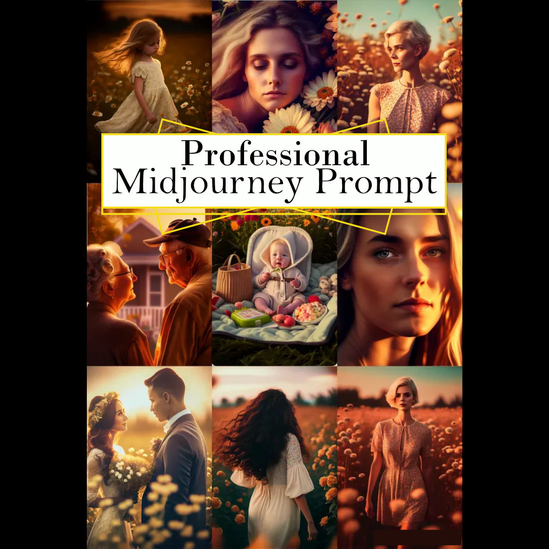 Golden Hour Photography Midjourney Prompt cover image.