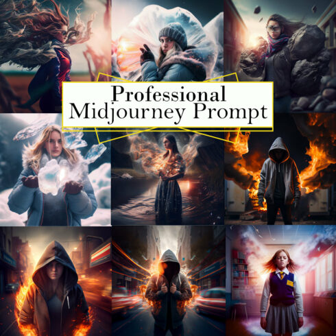 Fictional Characters Midjourney Prompt cover image.