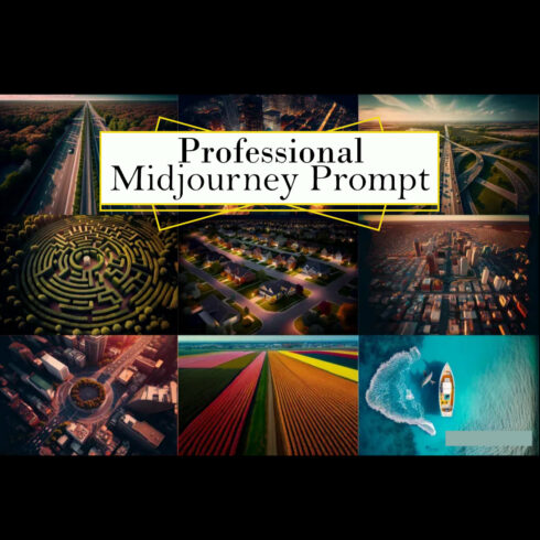Drone Shot Photography Midjourney Prompt cover image.