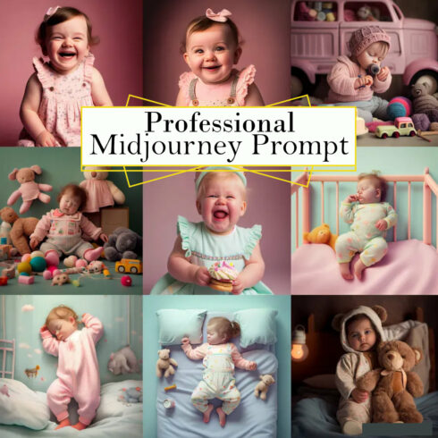 Cute Baby Girl Photographs Midjourney Prompt cover image.