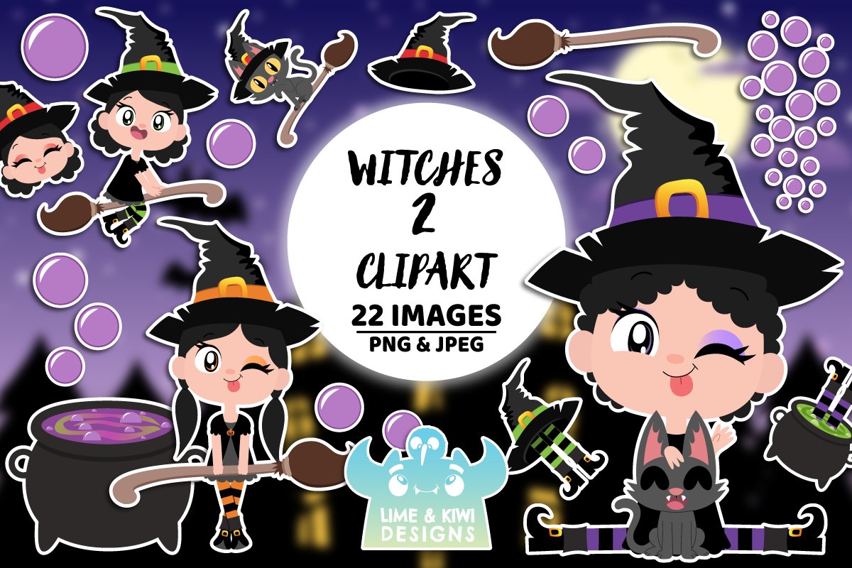 Wicked Witches 2 Clipart cover image.