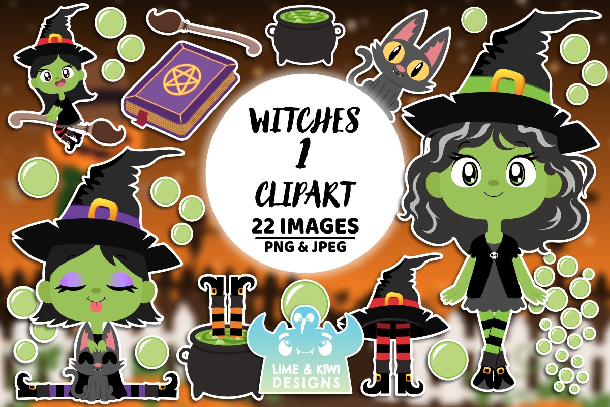 Wicked Witches 1 Clipart cover image.