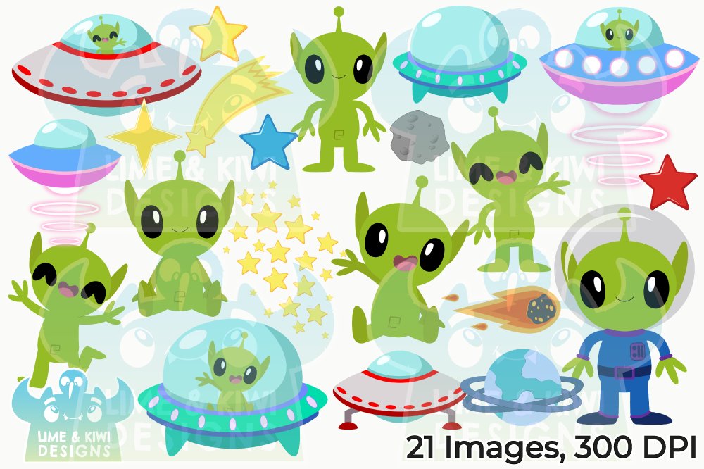 Aliens Clipart preview image.
