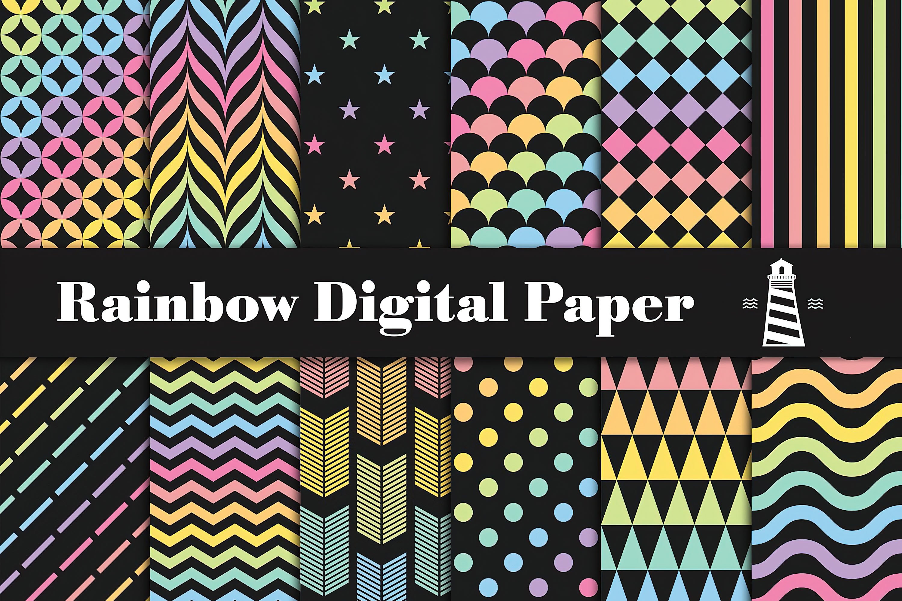 Rainbow Patterned Backgrounds cover image.
