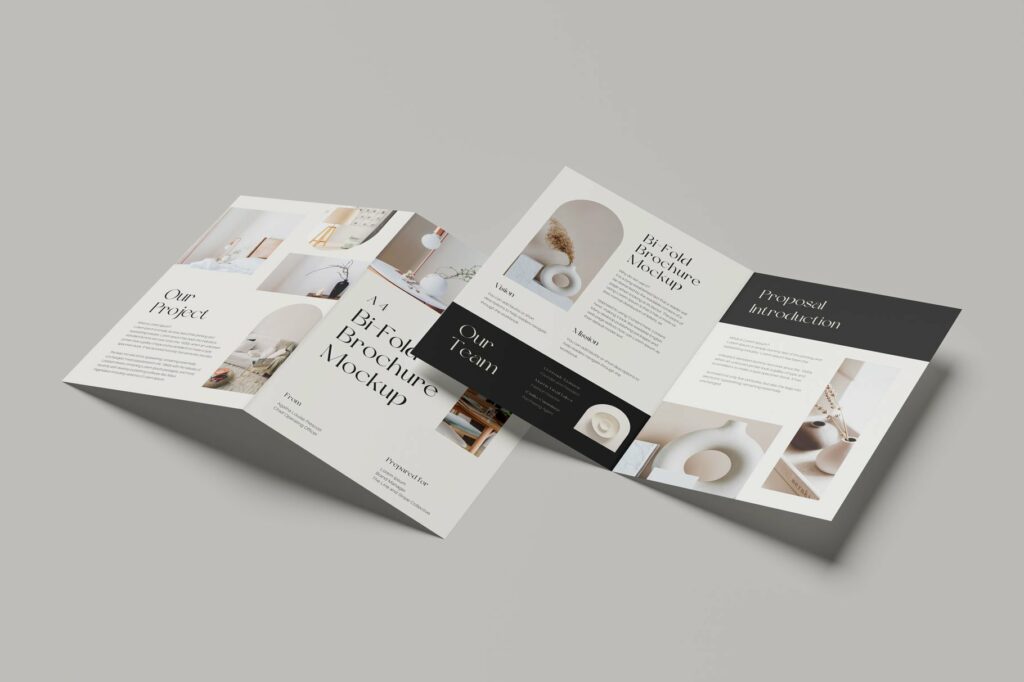 A4 Bi-Fold Brochure Mockup – MasterBundles