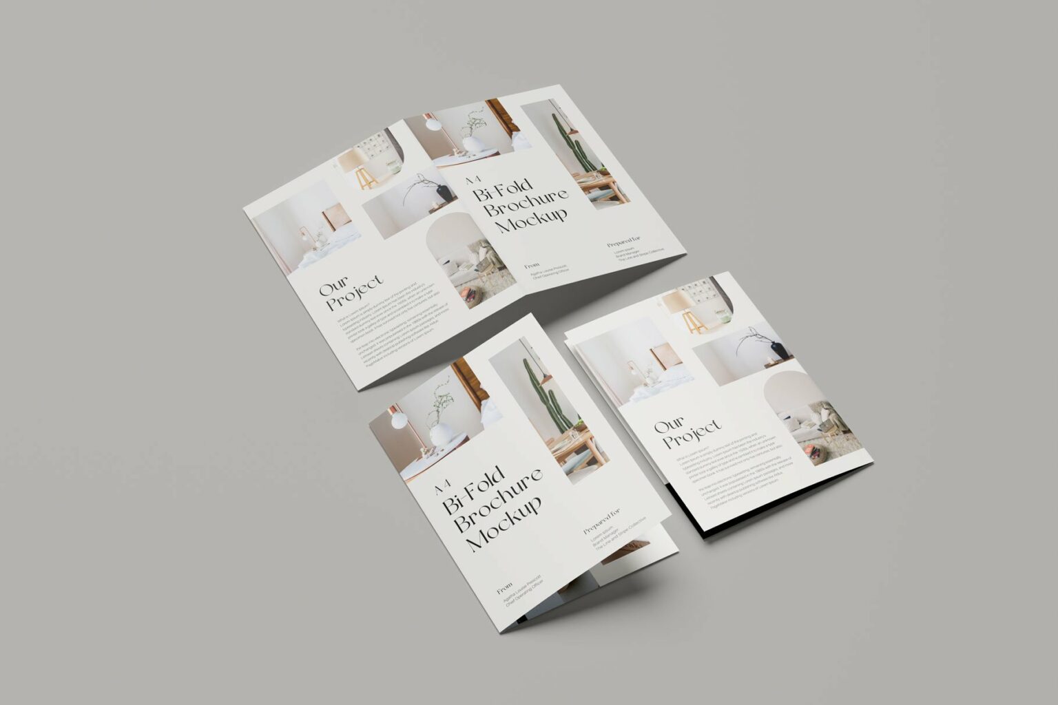 A4 Bi-Fold Brochure Mockup – MasterBundles