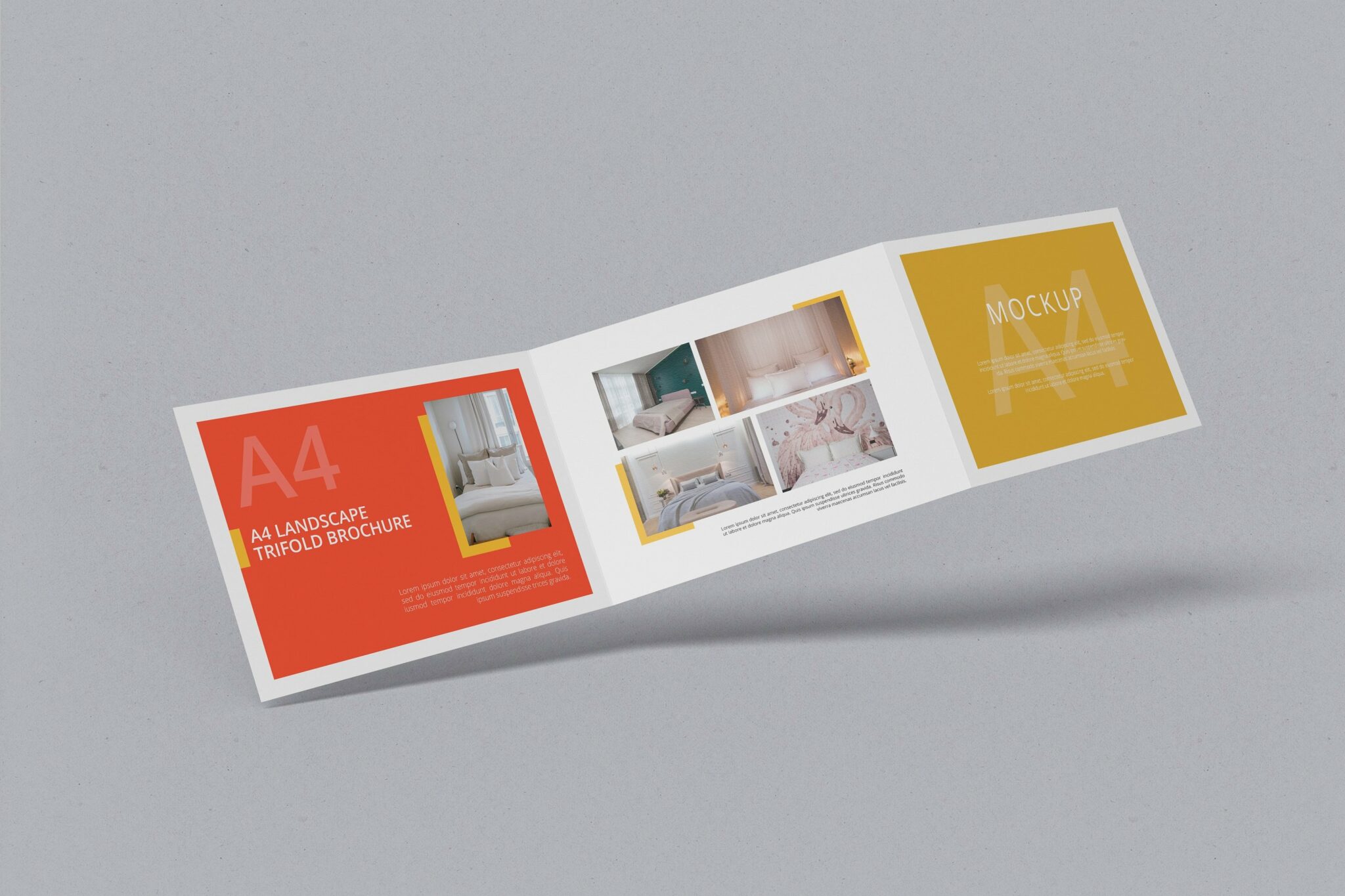 A4 Landscape Trifold Brochure Mockup – MasterBundles