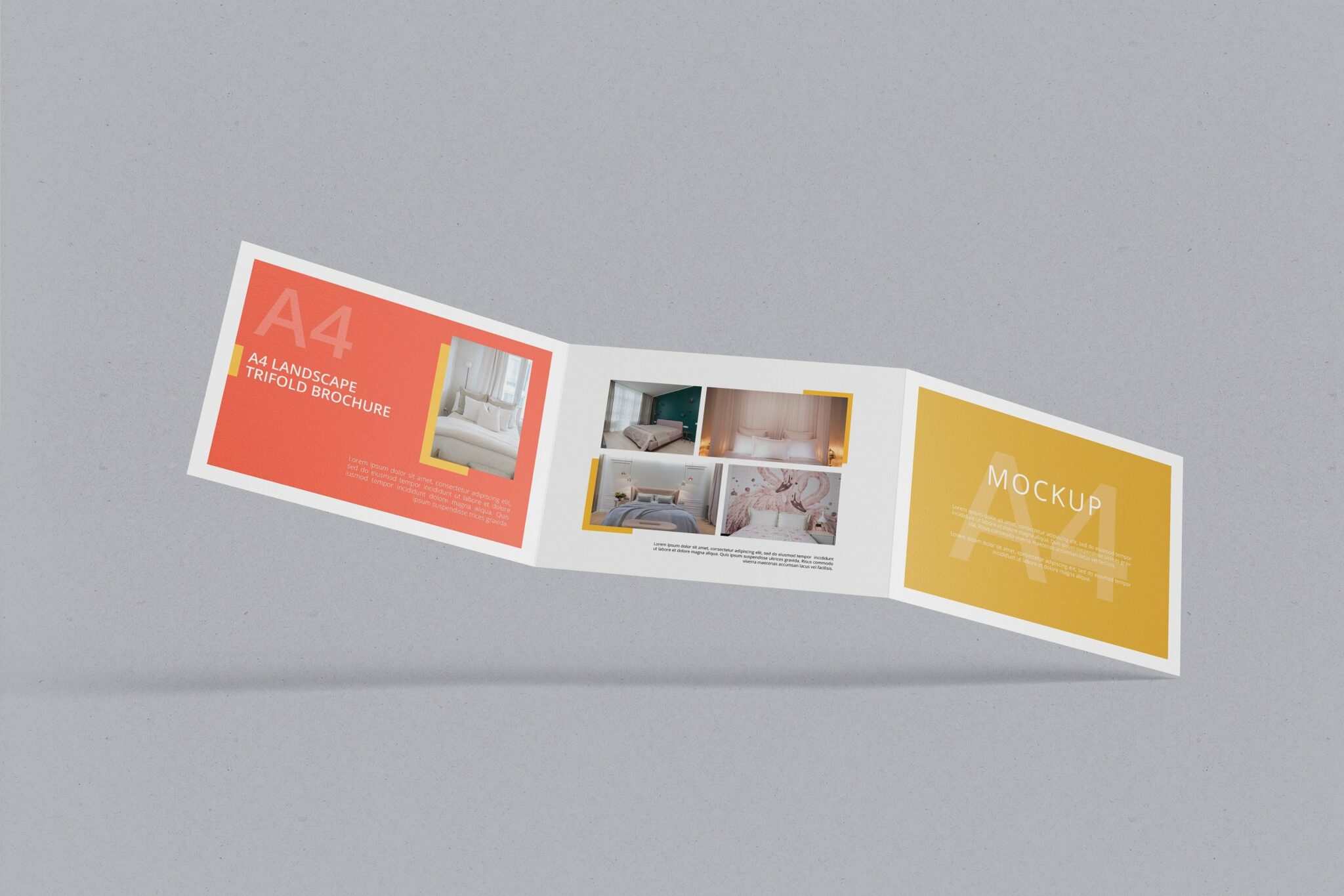 A4 Landscape Trifold Brochure Mockup – MasterBundles