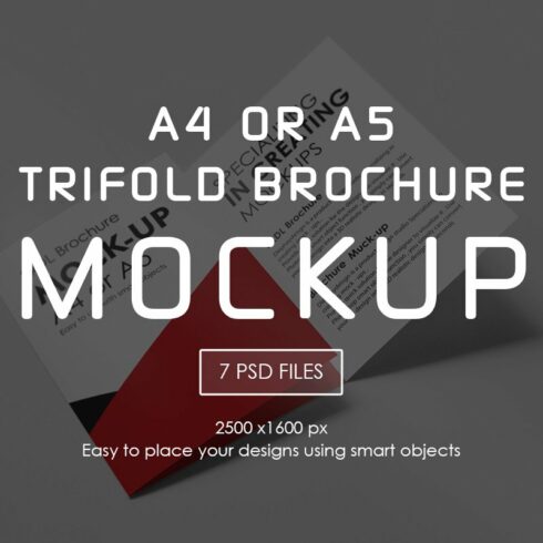 A4 or A5 Trifold Mockups cover image.