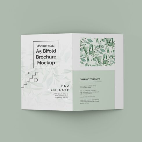 A5 Bifold Brochure Mockup cover image.