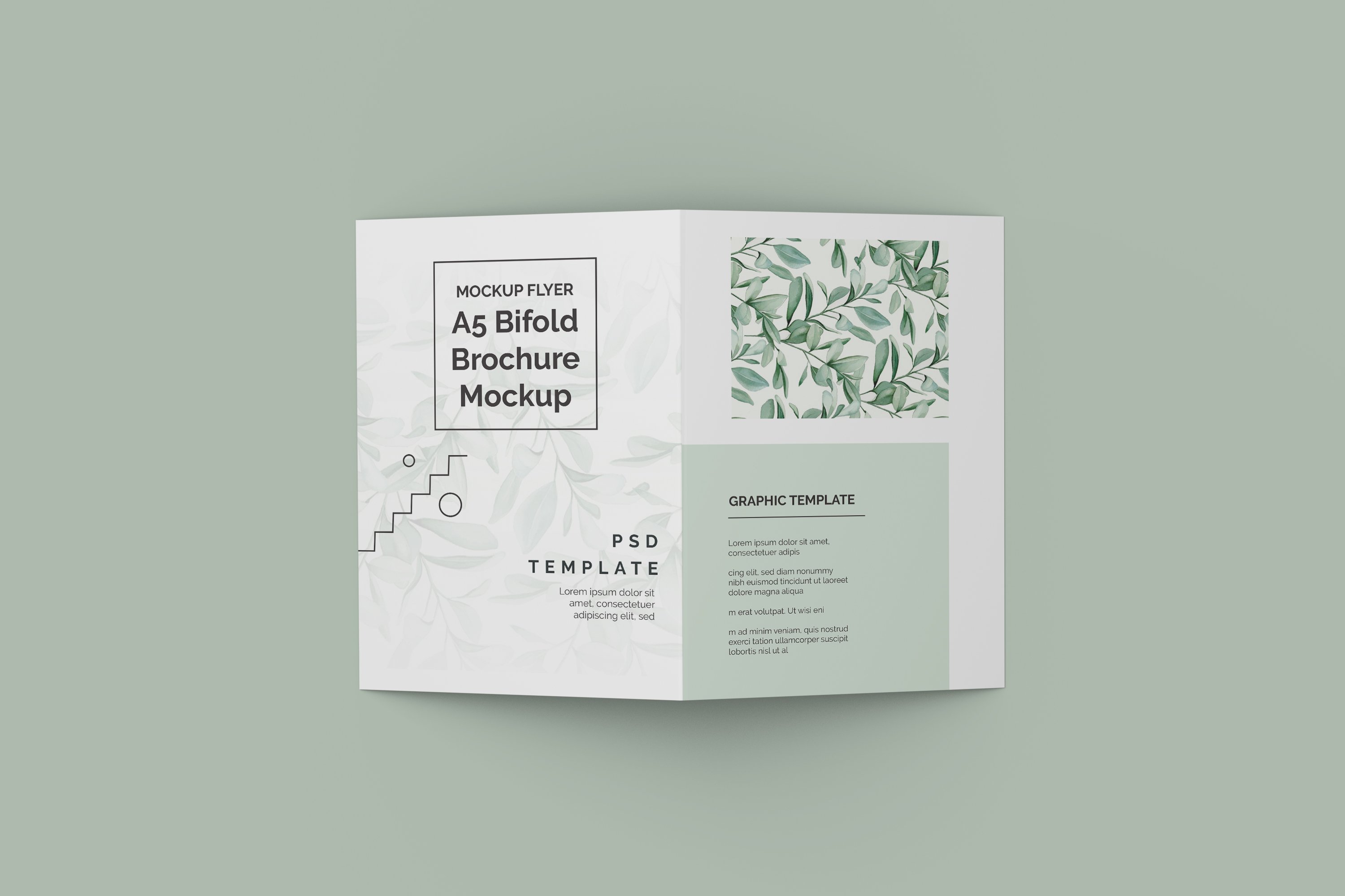 A5 Bifold Brochure Mockup cover image.