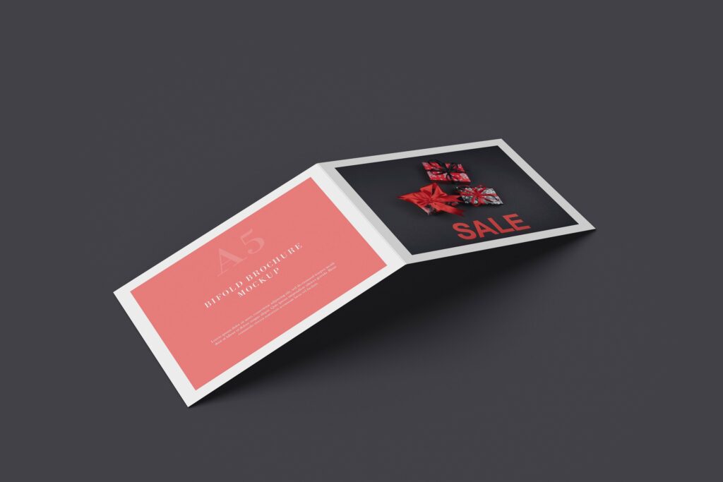 A5 Bifold Brochure Catalog Mockup – MasterBundles