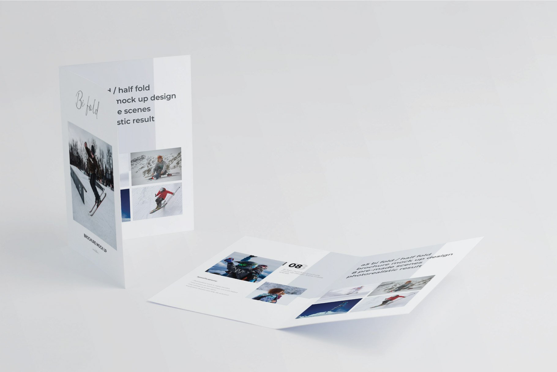 a5 bifold half fold brochure mockup 3 913