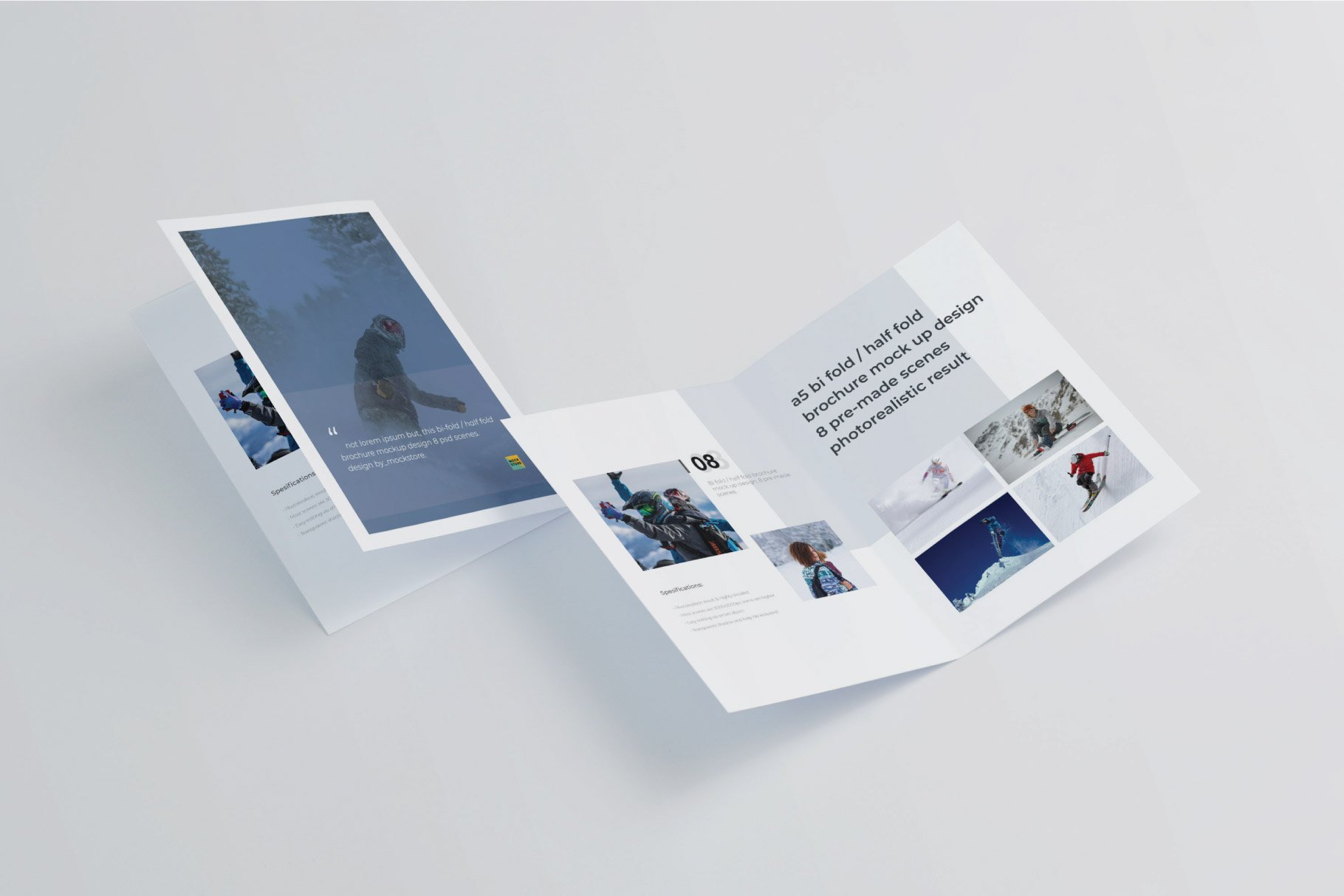 a5 bifold half fold brochure mockup 4 502