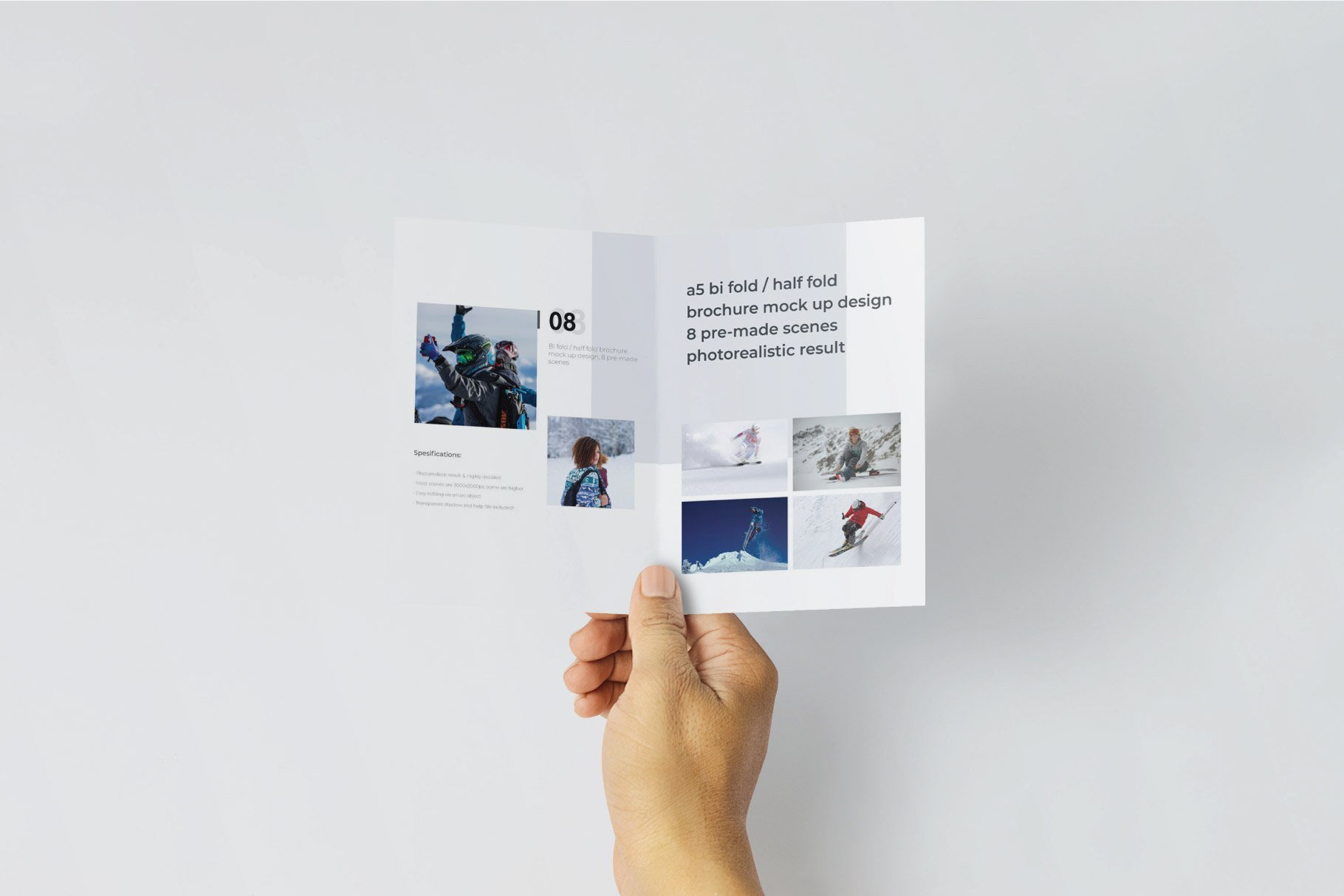 a5 bifold half fold brochure mockup 8 320