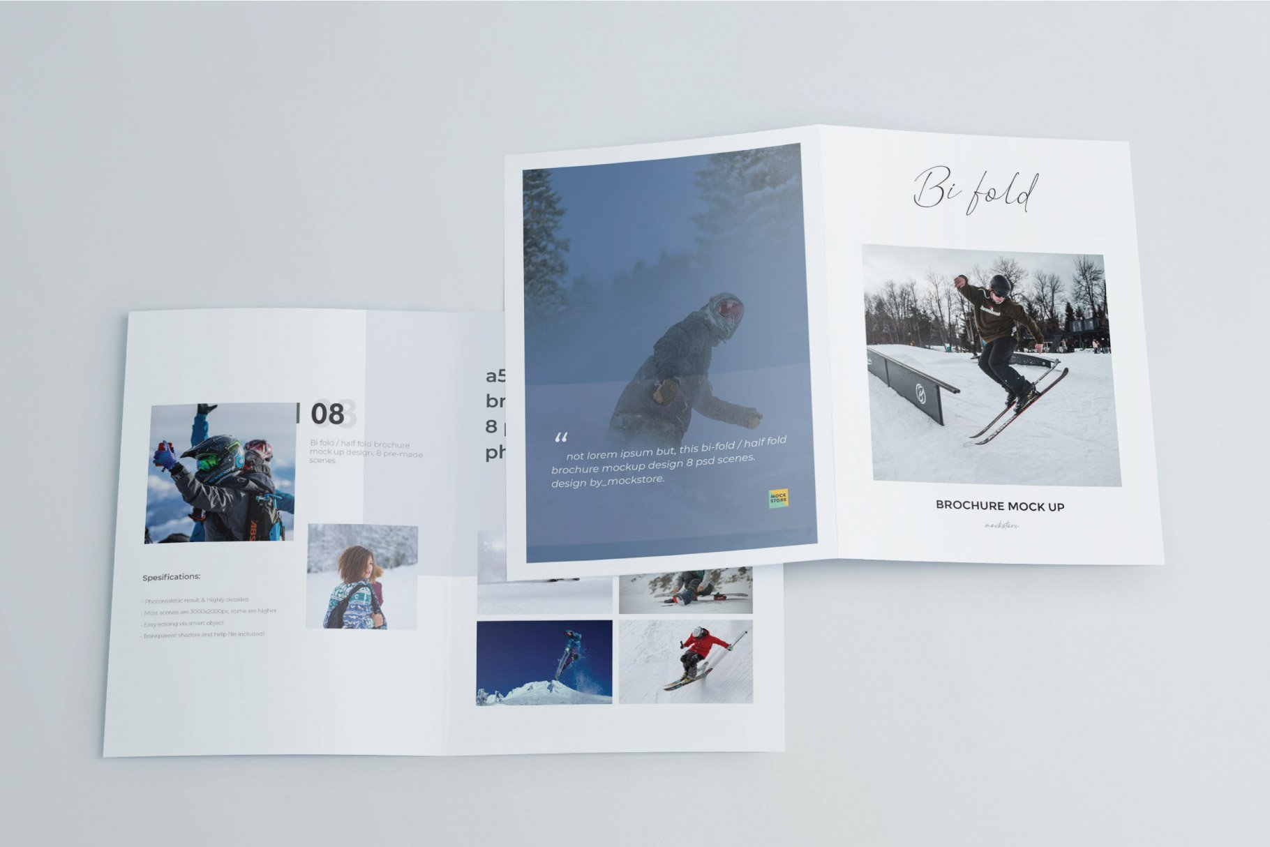 a5 bifold half fold brochure mockup 9 269