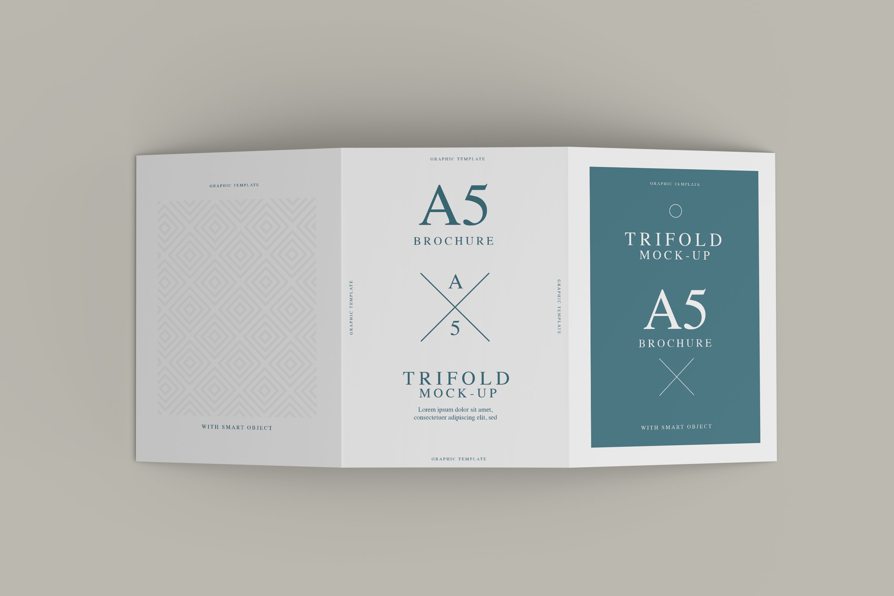 A5 Trifold Mockup Template cover image.