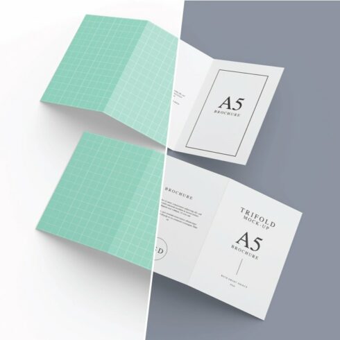 A5 Trifold Mockup Template cover image.