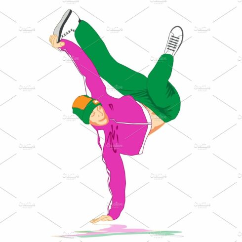 80s and 90s style street break dancer cover image.