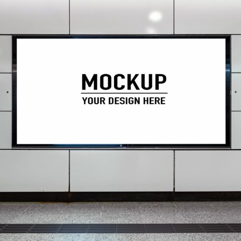 PSD mockup concept of billboard cover image.