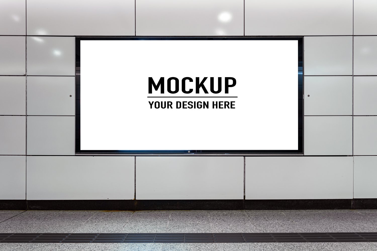 PSD mockup concept of billboard cover image.