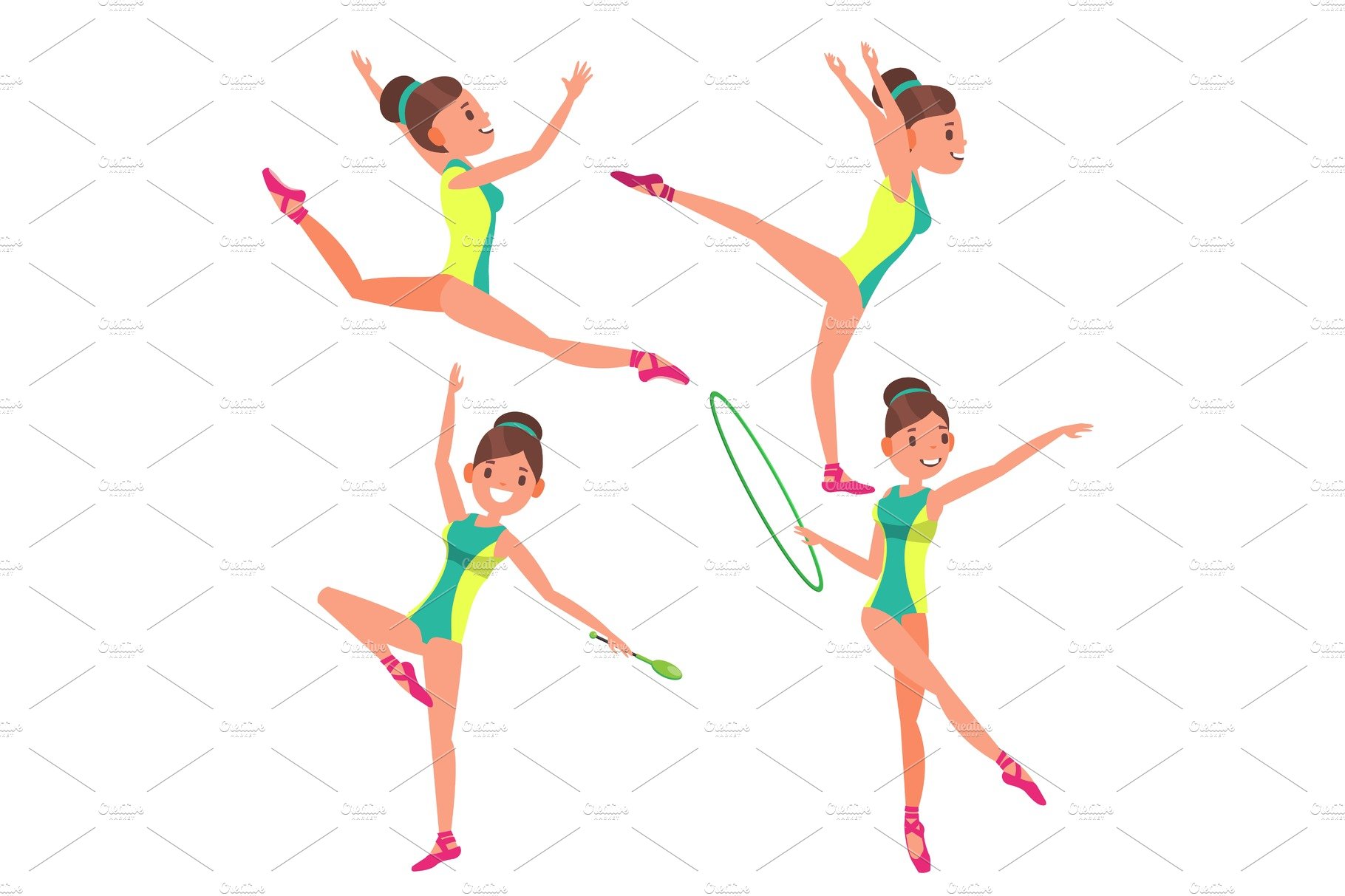 Gymnastics Young Woman Player Vector cover image.