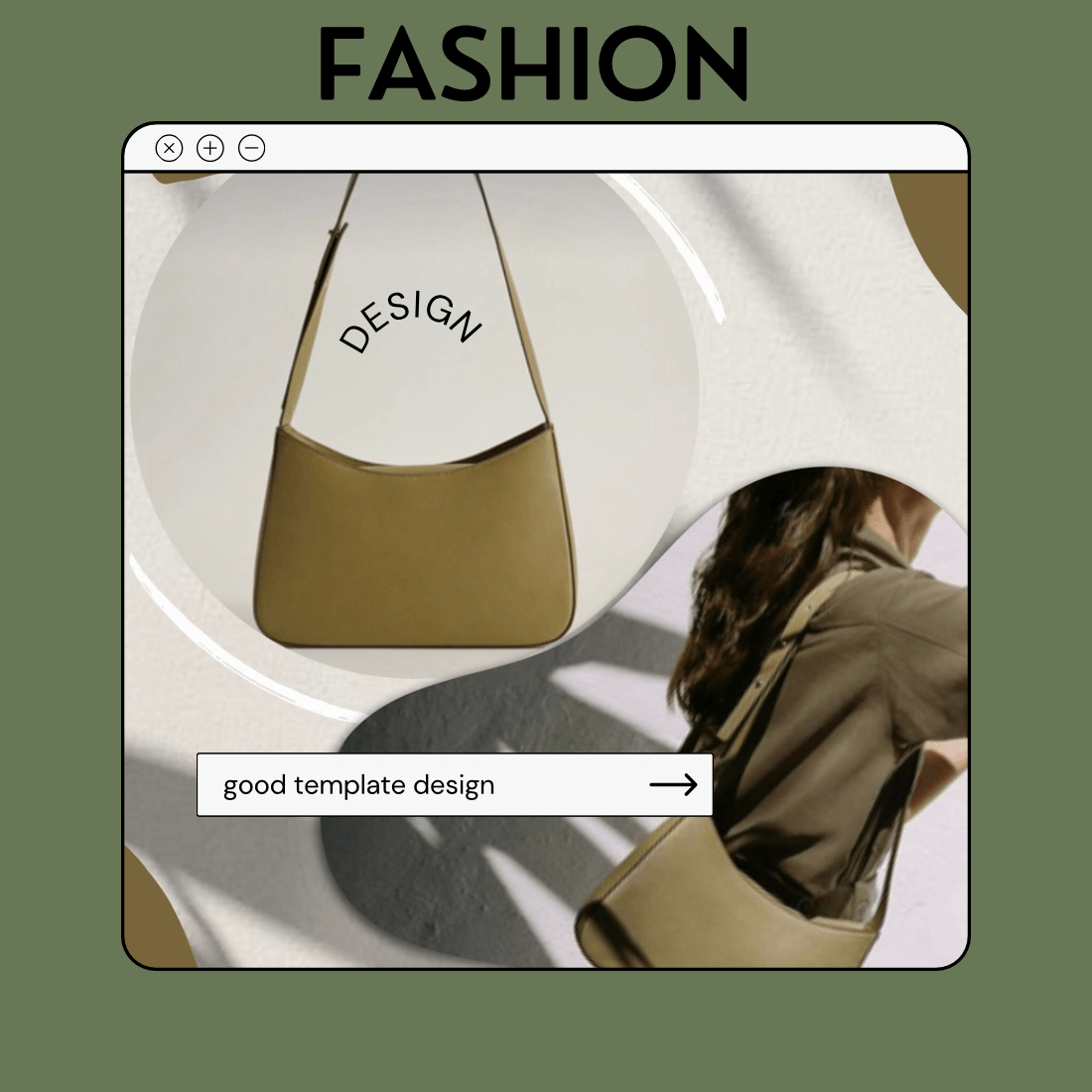 Fashion Bag summer collection template for instagram post preview image.