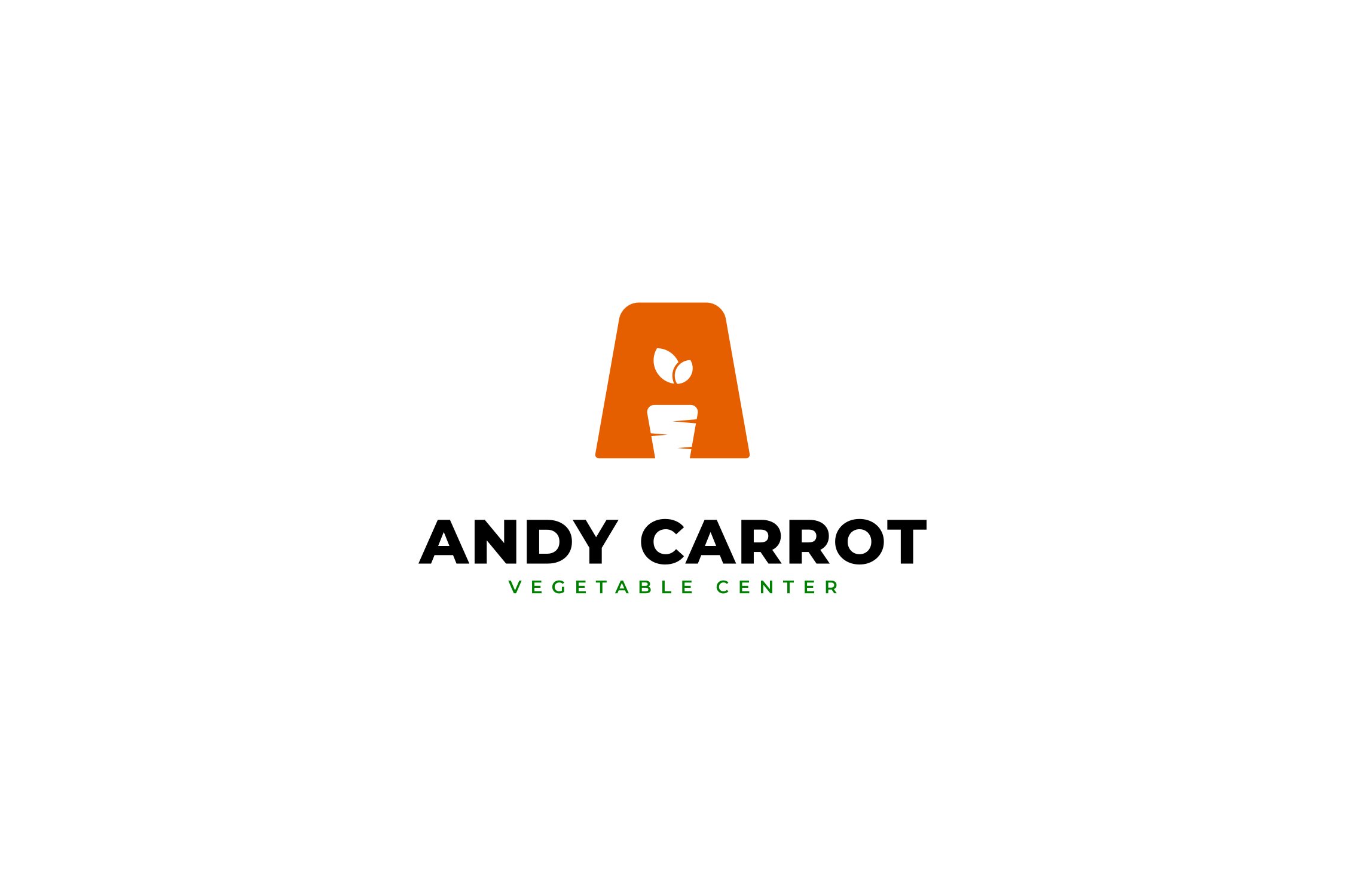Letter A Carrot Logo preview image.
