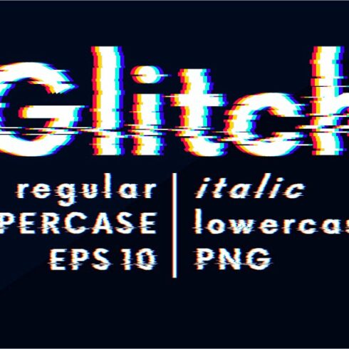Glitch Font | 4 Styles cover image.