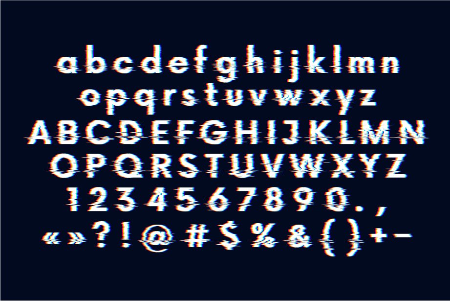 Glitch Font | 4 Styles preview image.