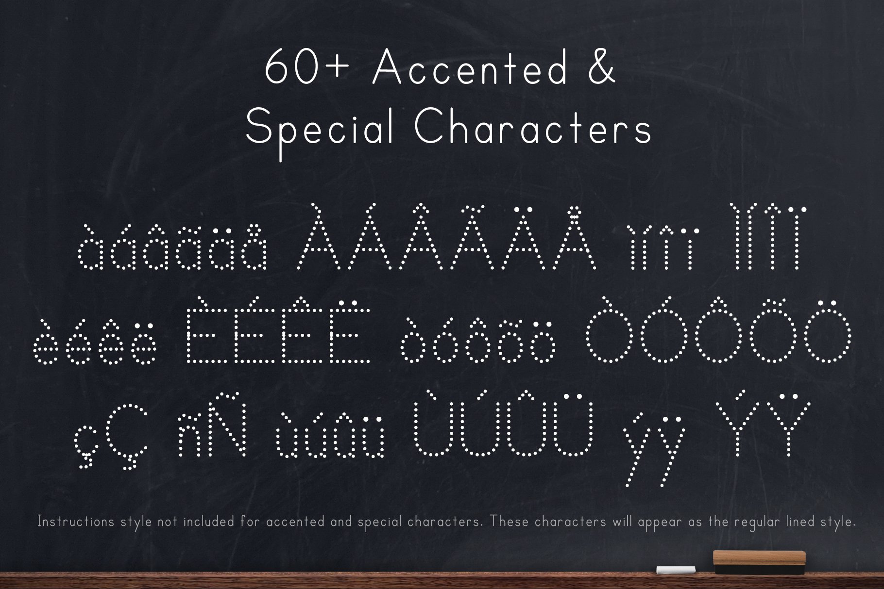 accented and special characters for creating tracing letters activities 976
