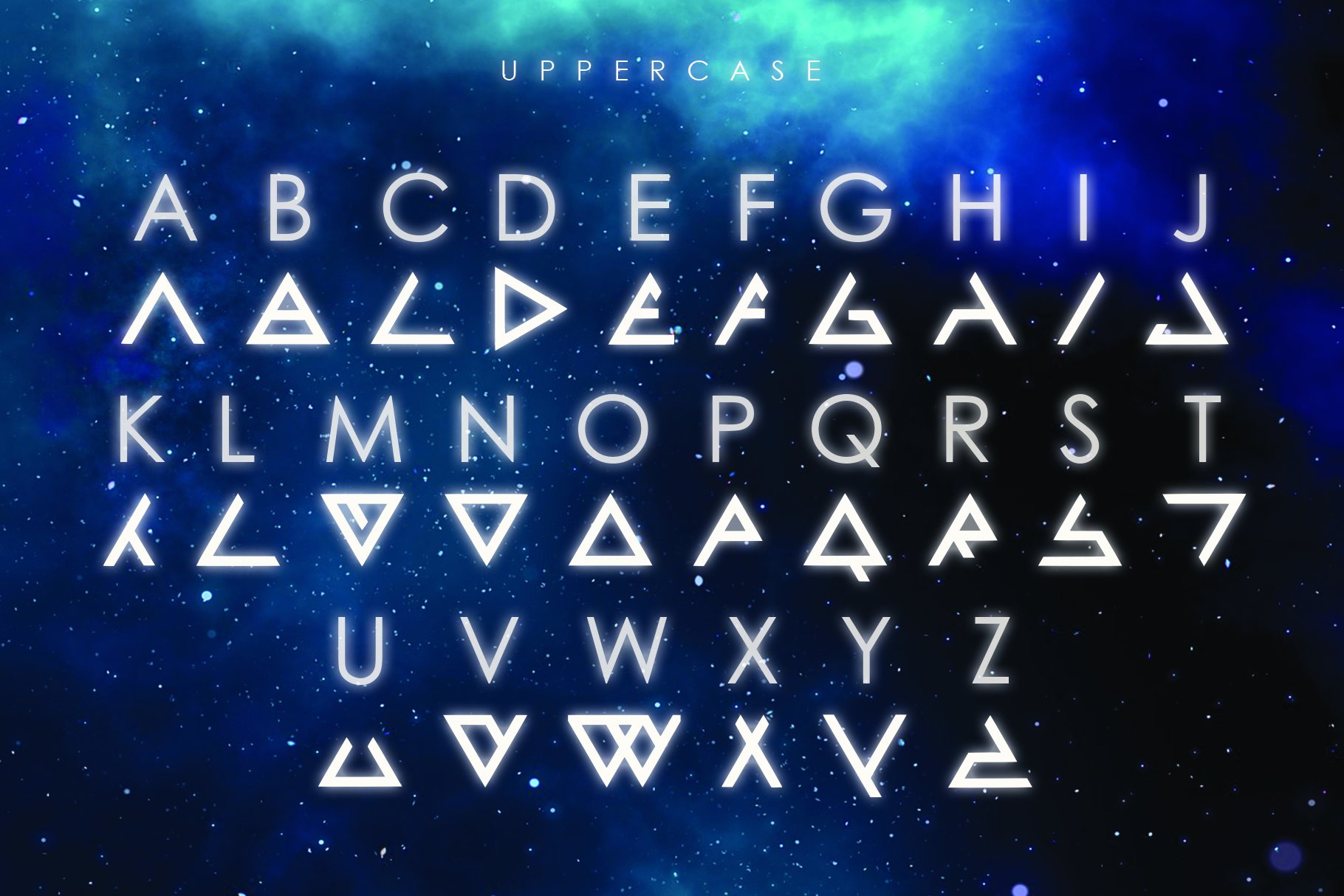 ASCENSION - A Futuristic Typeface preview image.